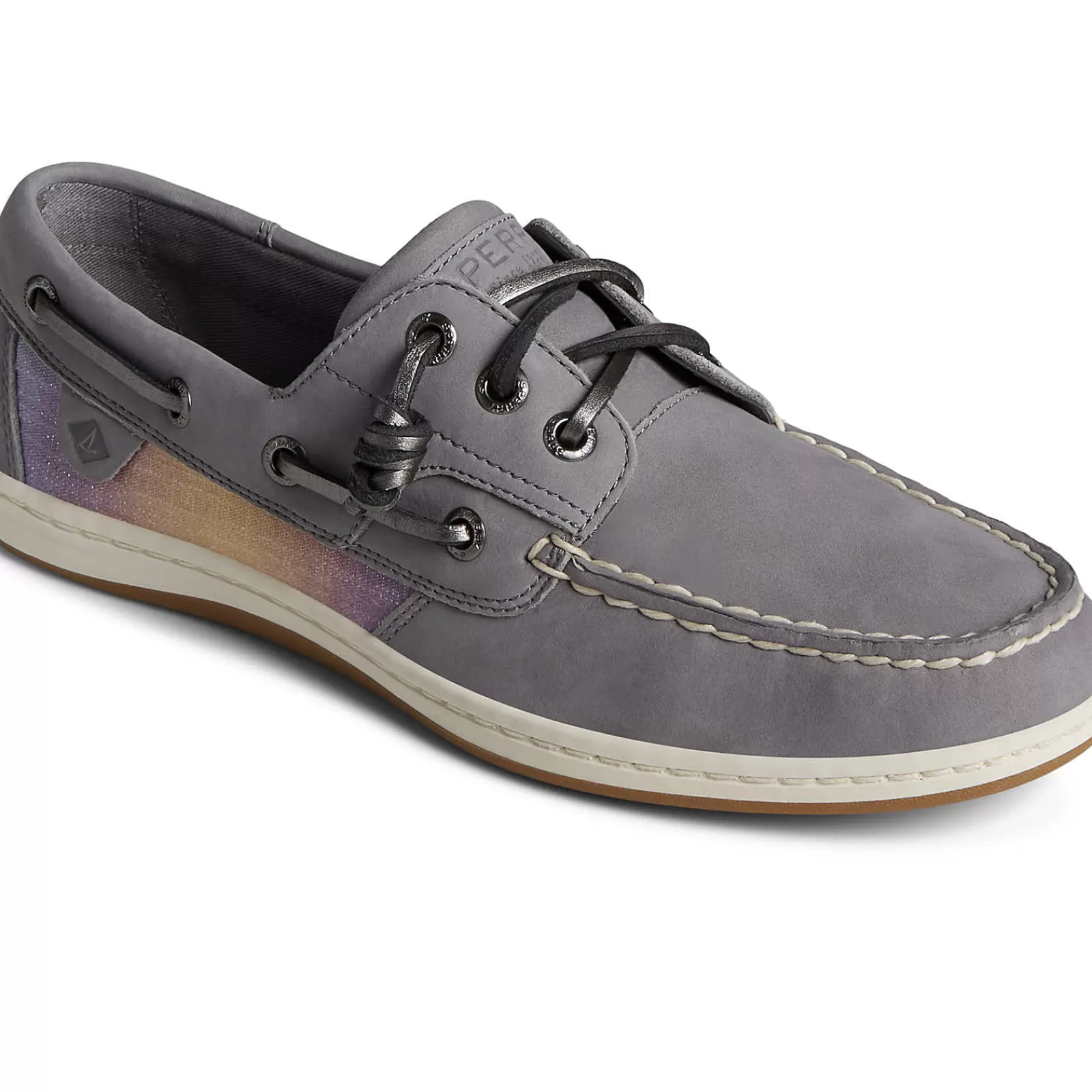 Sperry Women's Songfish Shimmer Boat Shoe Grey Multi Cheap