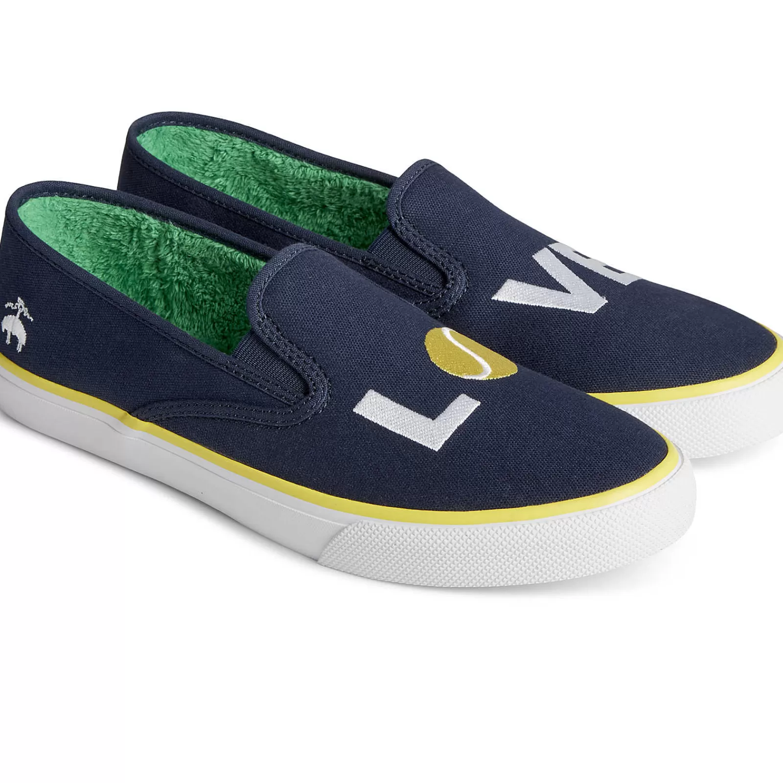 Sperry Women's x Brooks Brothers Slip On Sneaker Navy Best Sale