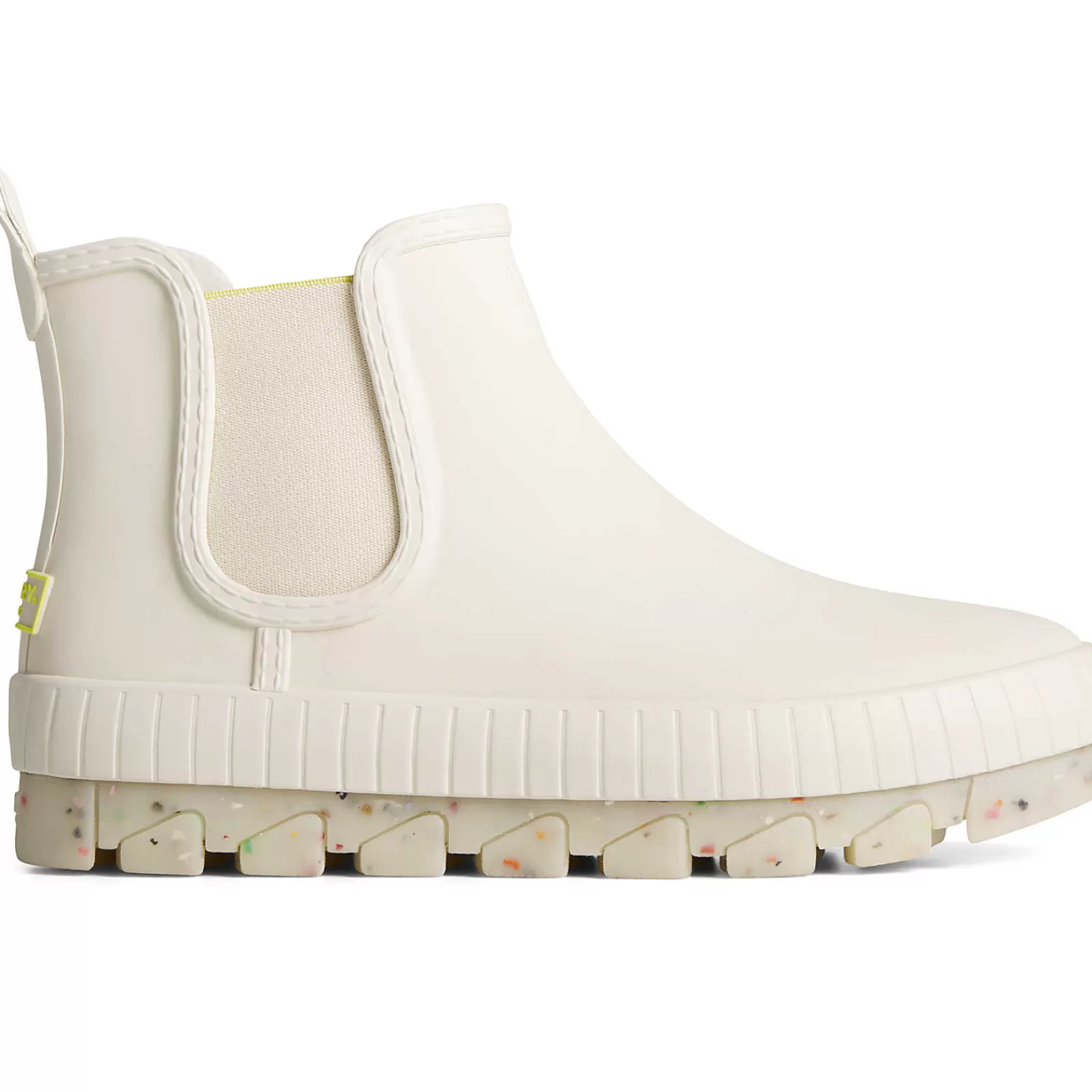 Sperry Women's Torrent Confetti Waterproof Chelsea Rain Boot White Fashion